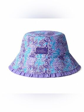Skin Purple & Teal Swirl Bucket Hat girls reversible